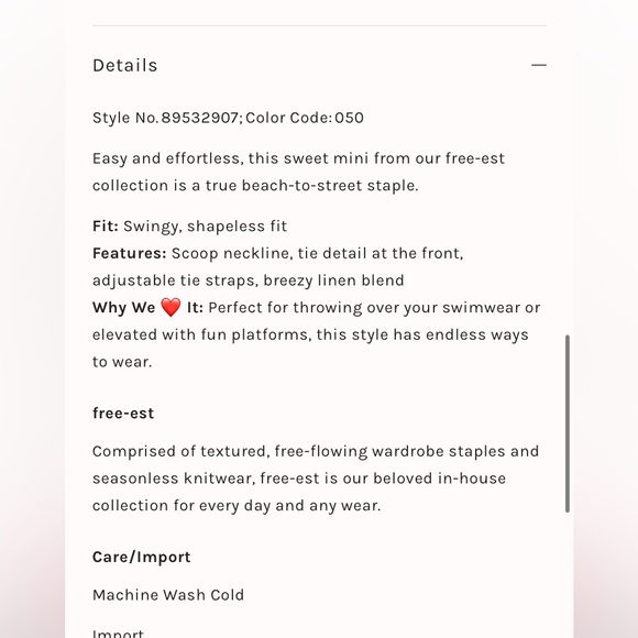 SOLD Mini Rae Free People Dress - Picture 13 of 13